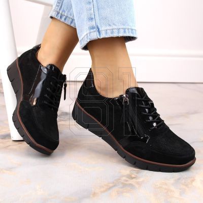 4. Filippo W PAW467 schwarze Keilschuhe aus Leder