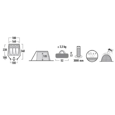 14. High Peak Kite 3 Zelt 10189