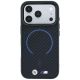 3. BMW M Kevlar Blue Print Ring Metal Logo MagSafe Hülle für iPhone 18 Pro / 17 Pro - Schwarz