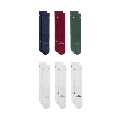 3. Nike Everyday Elevated Socken, 6 Paar, weiß, grün, bordeauxrot, blau, HQ8021 907
