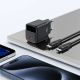 6. Acefast A113 GaN PD 20W USB-C Wandladegerät mit Display mit USB-C Kabel - Schwarz