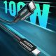 3. Ugreen US300 USB-C / USB-C 480 Mbit/s 5 A 2 m Kabel – Schwarz