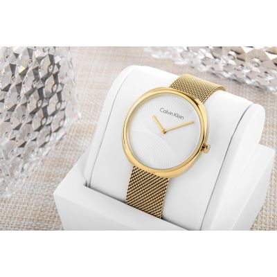 5. CALVIN KLEIN Sculpt 25200246 Damenuhr + Box