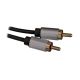 9. 3,5-mm-Klinkenstecker auf 2 Cinch-Stecker Audiokabel, 5 m, Schwarz