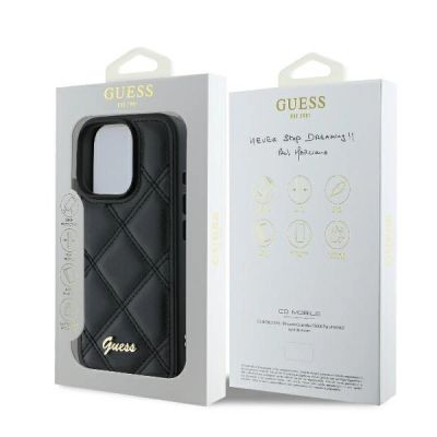 8. Guess Gestepptes Metalllogo iPhone 16 Pro Hülle - Schwarz