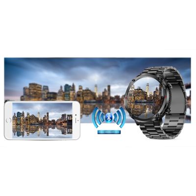 19. Gravity GT21-1+ Smartwatch Schwarzes Silikonarmband