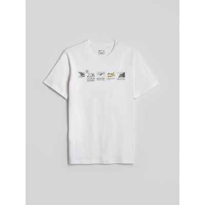 5. Herren-T-Shirt mit Aufdruck, regulär, Größe 4F 4FKAW26TTSHM4476-10S