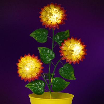 5. SOLARLAMPE SONNENBLUMEN IM GELBEN BLUMENTOPF