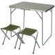 2. Klappbarer Campingtisch 80x60x70cm und 2 Stühle, grün