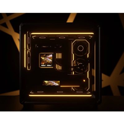 2. Jonsbo X400 PC-Gehäuse, Midi-Tower, ATX, gehärtetes Glas – grau