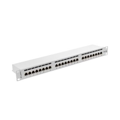 2. Patchpanel Lanberg PPS5-1024-S (1HE; 19"; Kat. 5e; FTP; 24xRJ-45)