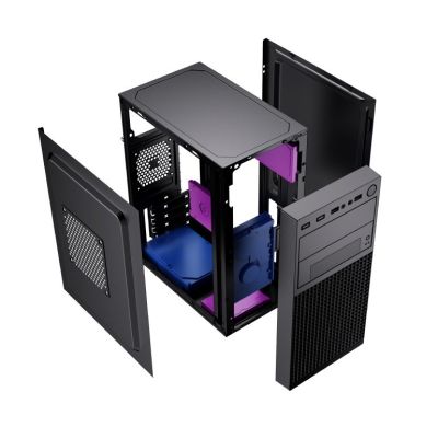 7. GEMBIRD FORNAX K300 Mini-Tower-Gehäuse (2x USB 3.0, 2x USB 2.0, HD-Audio) Schwarz
