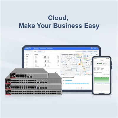6. Ruijie L2+ Managed Switch | 48 x 1-Gbit-Ports + 4 x 2,5-Gbit-SFP-Ports | 2 Lüfter, 1 integriertes Netzteil | Rackmontage