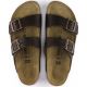 5. Birkenstock Arizona Nubuck Habana Narrow Brown Damen/Herren Flip-Flops (52533)