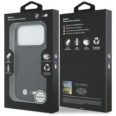 8. BMW M Quilted Logo MagSafe Case für iPhone 17 Pro – Schwarz