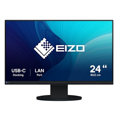EIZO FlexScan EV2490-BK Monitor, 60,5 cm (23,8 Zoll), 1920 x 1080 Pixel, Full HD, LED, 5 ms
