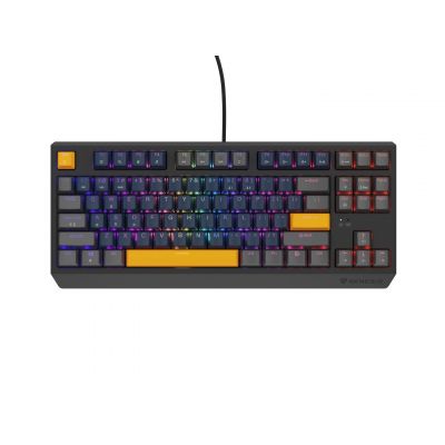 9. GENESIS THOR 230 TKL Gaming-Tastatur USB + RF Wireless + Bluetooth QWERTY Schwarz, Blau, Grau, Orange