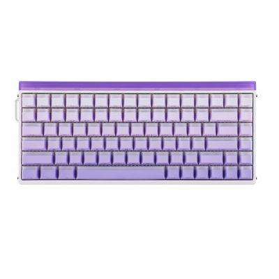 8. HERO84 HE Tastatur mit Dichtung, Weiß+Lila+Farbverlauf+HELL JadeKing Schalter RGB AULA