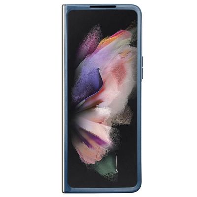 4. Guess 4G Triangle Strass Case für Samsung Galaxy Z Fold 5 - Blau