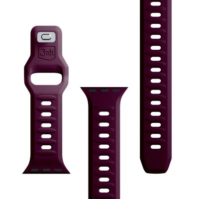 14. 3mk Silikon- Watch für Apple Watch 42 / 44 / 45 / 49 mm – Burgunderrot