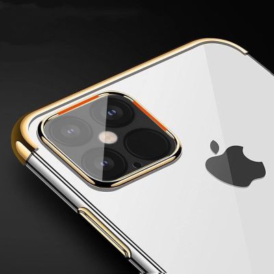 6. Transparente Gelhülle mit Metallrahmen für Xiaomi Redmi Note 11 Pro 5G / 11 Pro in Rot