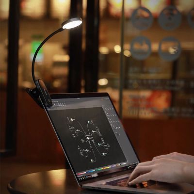 8. Baseus Mini-LED-Lampe mit Clip grau (DGRAD-0G)