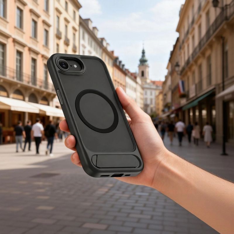 18. Tech-Protect MagRack MagSafe Hülle für iPhone 16e / 17e – Schwarz