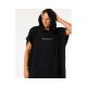 RIP CURL Marken-Kapuzenhandtuchponcho schwarz