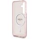 7. Guess Glitter Circle Classic Logo MagSafe Hülle für Samsung Galaxy S25 Pink