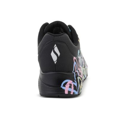 5. SKECHERS UNO-SPREAD THE LOVE SCHWARZ/LILA/TÜRKIS 155507-BPTQ