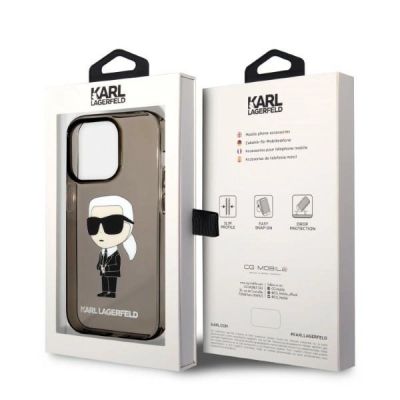 8. Karl Lagerfeld KLHCP14LHNIKTCK iPhone 14 Pro 6.1" schwarz/schwarz Hardcase Ikonik Karl Lagerfeld