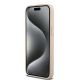 5. DKNY Lederhülle mit Monostreifen und Metalllogo für iPhone 15 Pro Max – Rosa