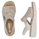 4. Beige gewebte Plateau-Sandalen für Damen, Rieker 69276-60