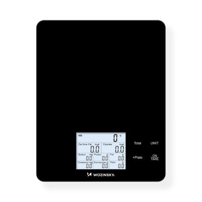 3. Wozinsky WIK-10 Intelligente Küchenwaage mit Digitalanzeige und Bluetooth-App – Schwarz