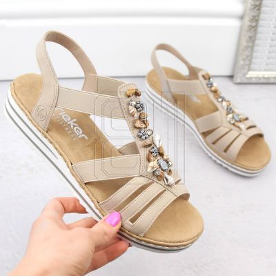 2. Comfortable Rieker W RKR680 beige sandals