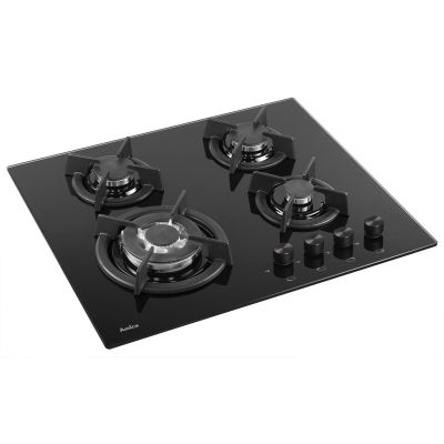 2. Amica PG6411SR Gaskochfeld mit schwarzen Gusseisenrosten