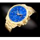 2. Giewont Herrenuhr Chronograph Saphir Gold Blau GW9460-B5
