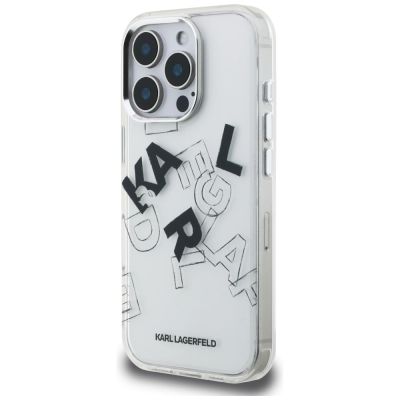 2. Karl Lagerfeld IML Sketched Graphic Case für iPhone 16 Pro – Transparent