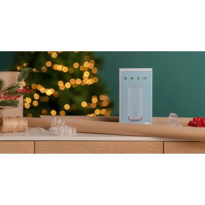 12. Smeg MFF02PBEU Milchaufschäumer/Milchwärmer, automatischer Milchaufschäumer/Milchwärmer, blau
