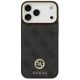 3. Guess 4G Srtass Logo & Big Strap Metal Buttons MagSafe Case für iPhone 17 Pro Max - Schwarz
