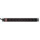 11. GEMBIRD Rack-Stromverteilerleiste (PDU) mit 9 FR-Steckdosen, 1 HE, 16 A, FR-Stecker, 2 m