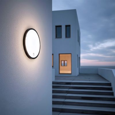 11. MACLEAN LED-Lampe mit Bewegungsmelder (PIR-Sensor), Schwarz, 10 W, IP65, 1000 lm, Neutralweiß, MCE525 B