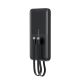 Choetech B654 10000 mAh 22,5 W USB-A/USB-C/Micro-USB-Powerbank mit integriertem USB-C/ Lightning Kabel – Schwarz