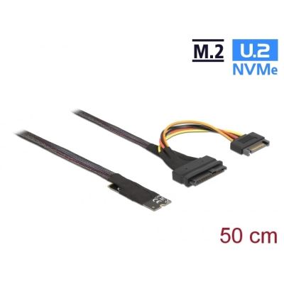 2. NVMe-Adapter Delock M.2 Key M zu U.2 SFF-8639 NVMe-Adapter 50cm