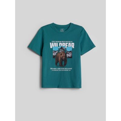 5. Normales bedrucktes Jungen-T-Shirt 4F 4FJKAW26TTSHM4456-46S