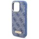 6. Guess 4G Logo Plate MagSafe Hülle für iPhone 16 Pro Max – Blau