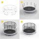 15. REBEL ACTIVE TRAMPOLINE PRO 12FT/366CM, NETZ, LEITER RBA-8003