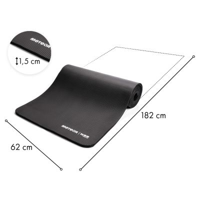 7. Meteor NBR Gymnastikmatte, 182 x 62 x 1,5 cm, gerollt