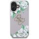 3. Guess Grained Roses Big 4G Logo iPhone 16 Hülle - Lila