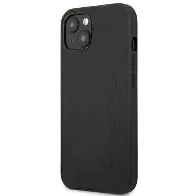 2. AMG AMHCP14SDOLBK iPhone 14 6.1 "schwarz / schwarz Hardcase Leder Hot Stamped